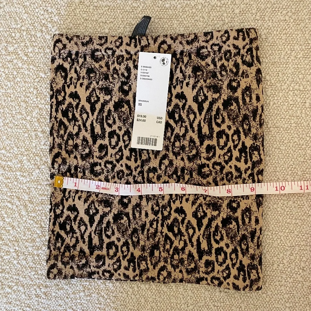 Out From Under Leopard Print Seamless Knit Tube Top NWT XS - Picture 6 of 6